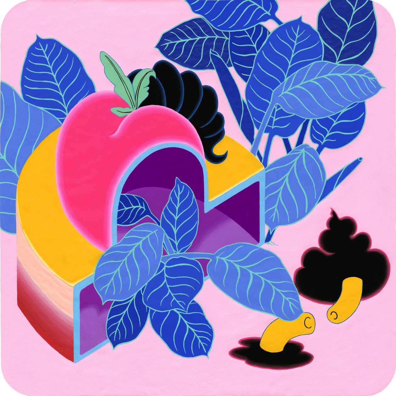 Apple Peach, 2019 (akril, vászon) alkotó: Kam Tsz
