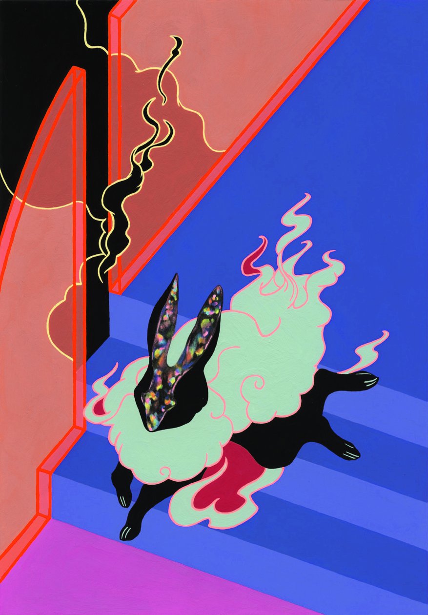 Running Hare, 2019 (vegyes média papíron) alkotó: Kam Tsz