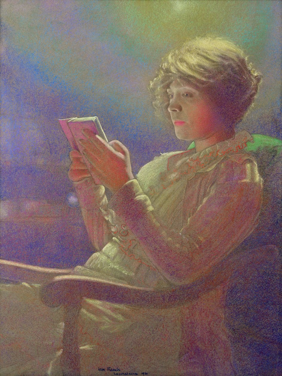 Olvasó nő, 1921 (pasztell, papíron) alkotó: Kamir Kaufman