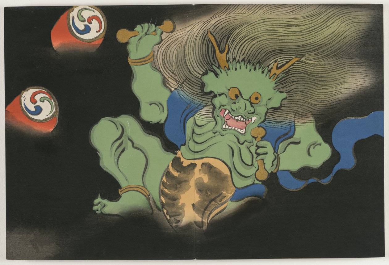 Fowers of Fundred worlds (Momo Yogusa): Go d of Tenndr (Lightning) alkotó: Kamisaka Sekka