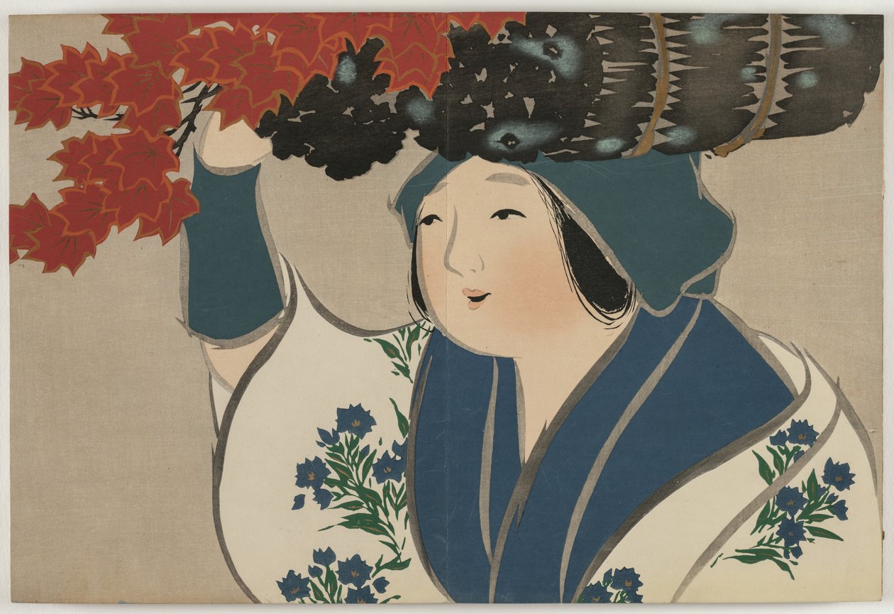 Száz világ virágai (Momoyogusa): Kindling Salesgirl (Kurokiuri) alkotó: Kamisaka Sekka