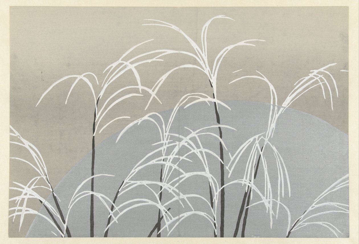 Moon and grass alkotó: Kamisaka Sekka