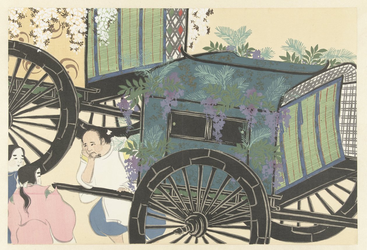 Wisteria, 1909 (fanyomat) alkotó: Kamisaka Sekka