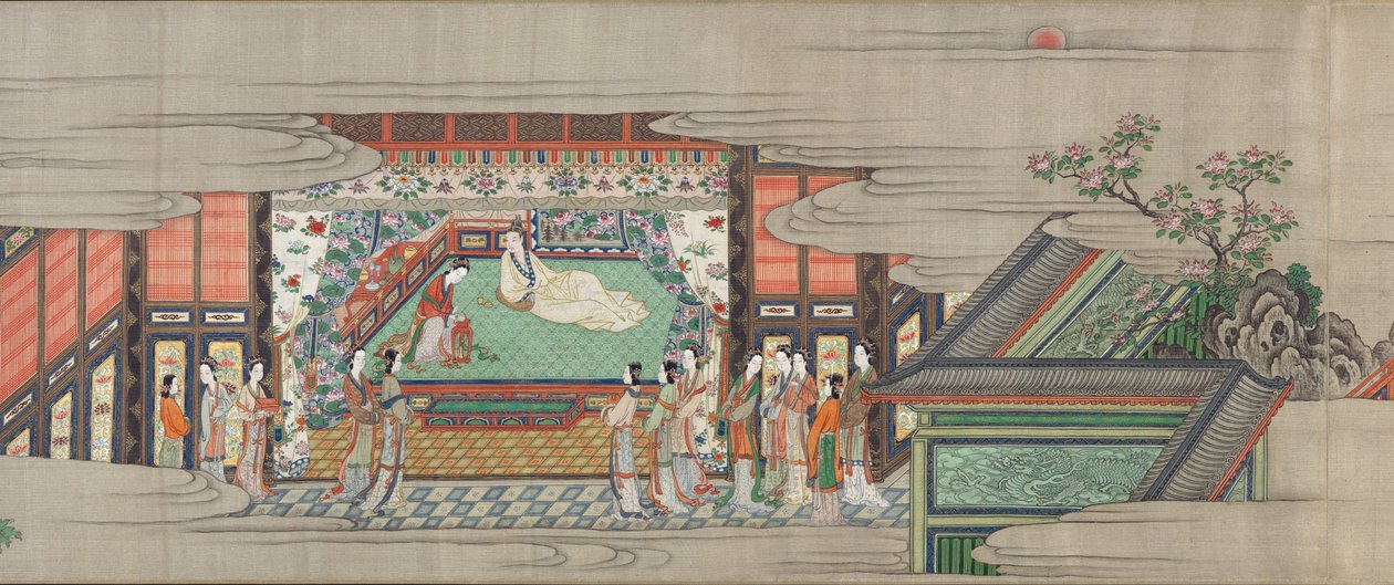 1. tekercs a Song of Lasting Sorrow-ból (Chōgonka gakan) alkotó: Kano Sansetsu