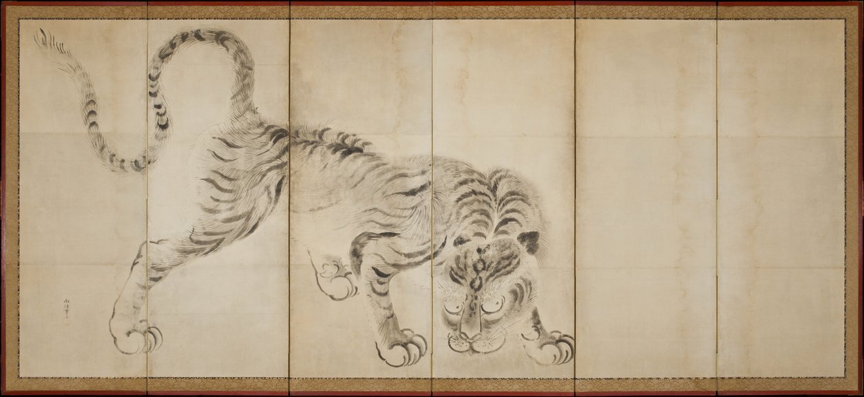 Tigris (tinta papíron) alkotó: Kano Naonobu