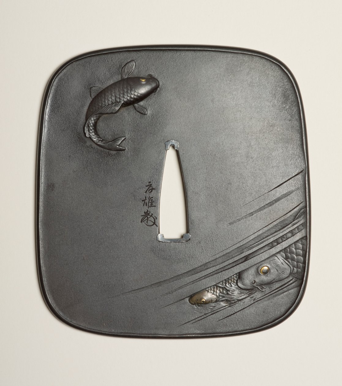 Tsuba, 19. század (vas) alkotó: Kano Natsuo