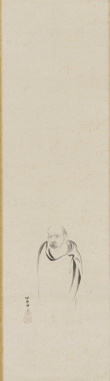 Bodhidharma, Edo-korszak (tinta papíron) alkotó: Kanō Tan’yū
