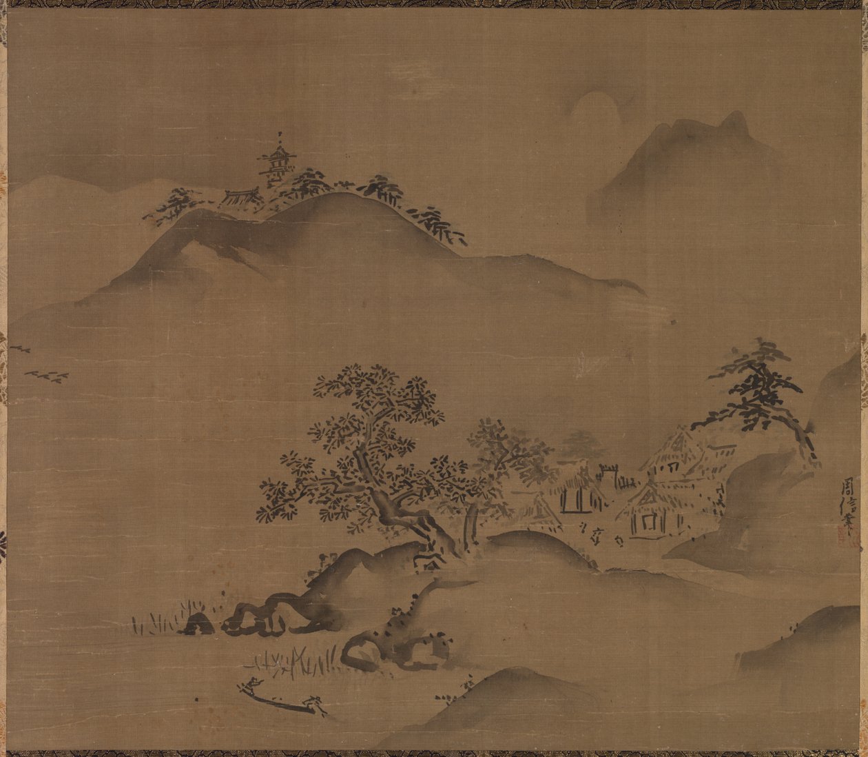 Tájkép. alkotó: Kano Chikanobu