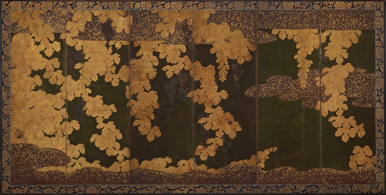 Szőlő, Momoyama-korszak, 1568-1615. alkotó: Kano Eitoku