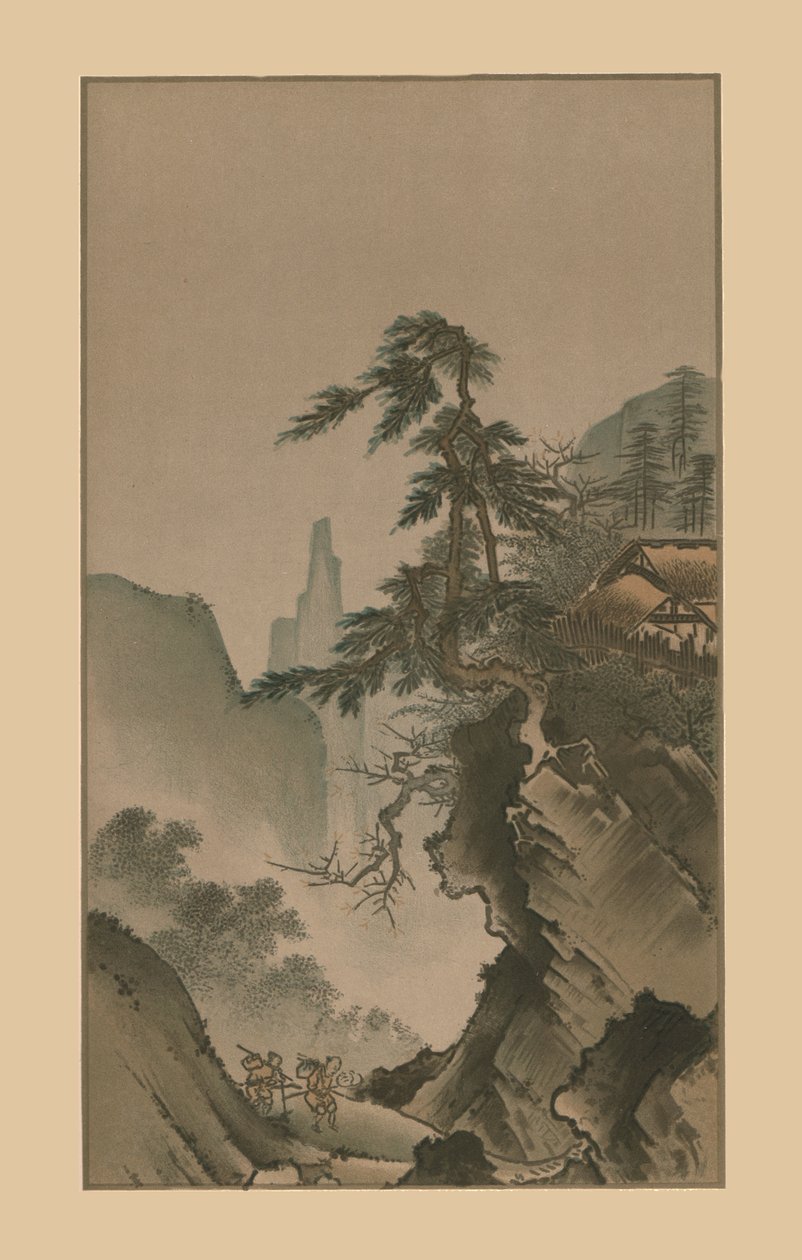 Kínai táj, 16. század, 1886 alkotó: Kano Masanobu