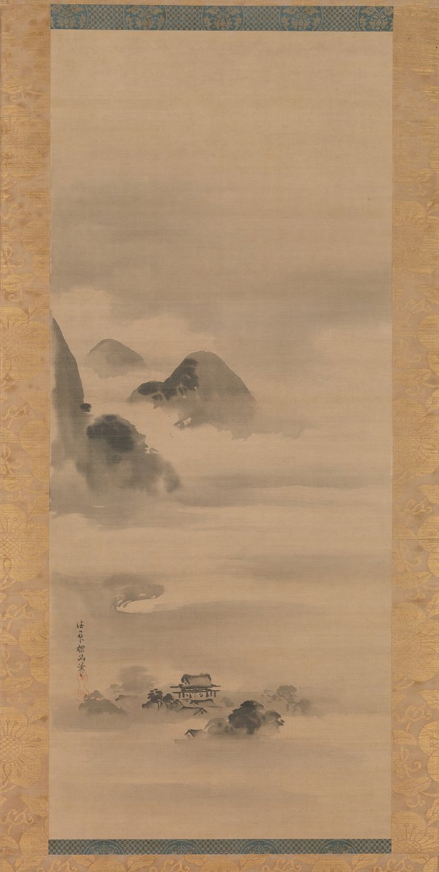 Táj holdfényben, 1662 után. alkotó: Kanō Tan’yū
