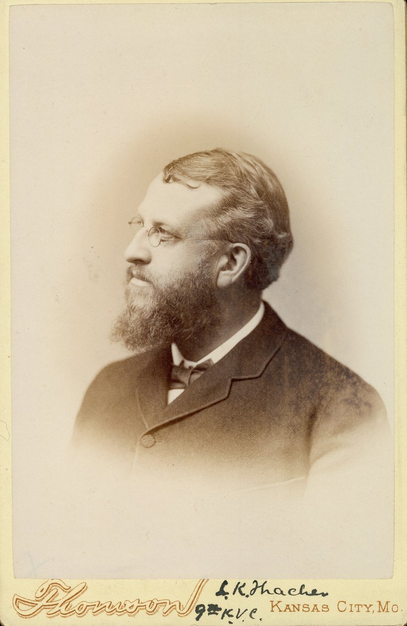 Luin K. Thacher, őrnagy, 9. Kansas Cavalry (Union) alkotó: Kansas City Thomson