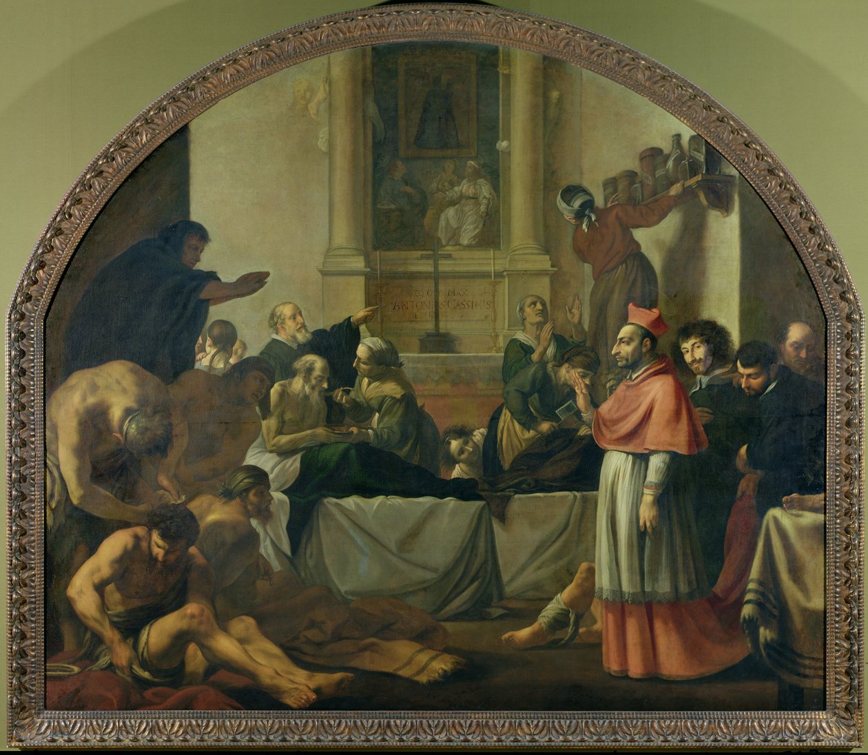 Borromeo Szent Károly (1538-84) A pestis áldozatainak látogatása Milánóban 1576-ban alkotó: Karel Škréta