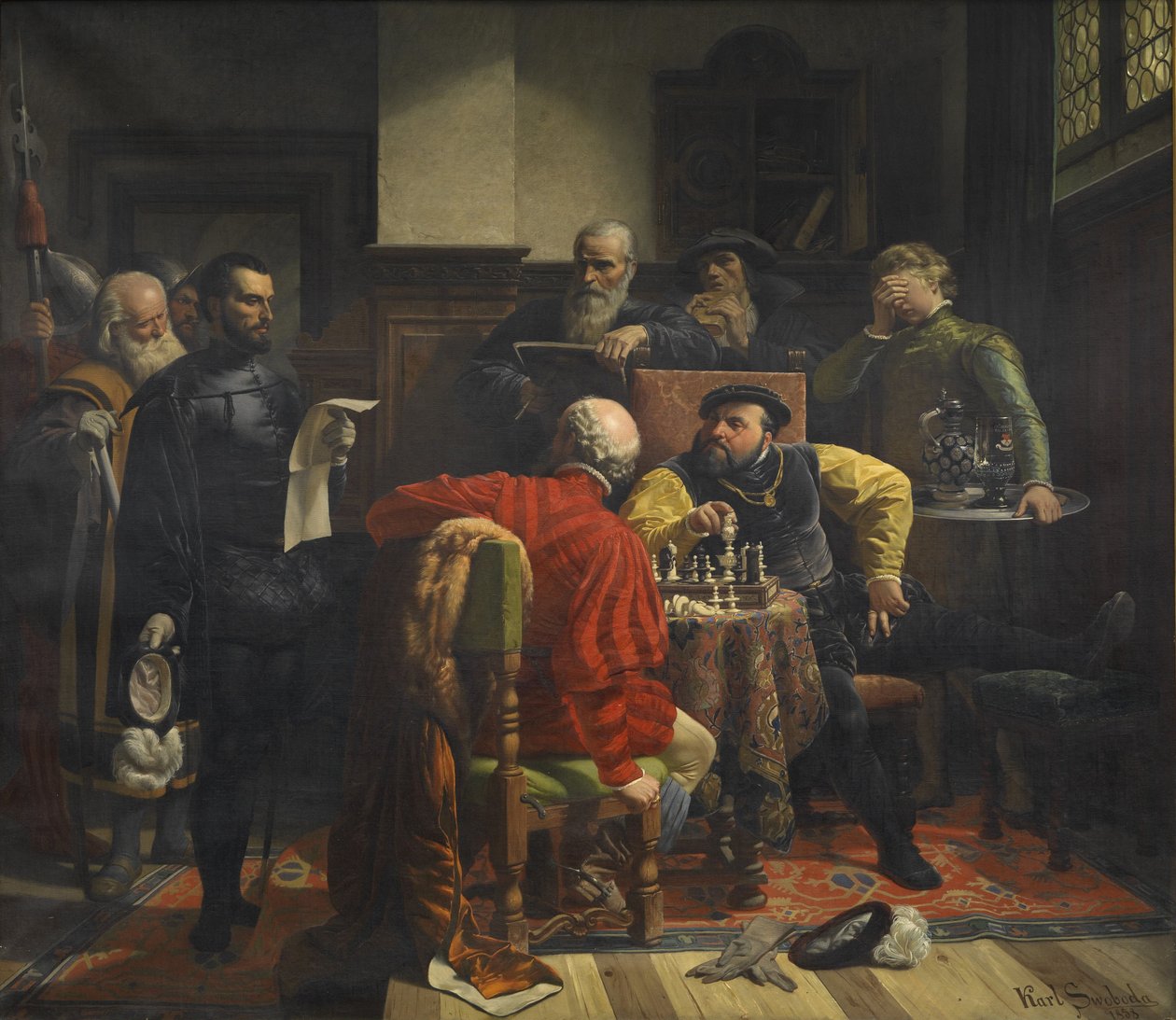 A halálos ítélet bejelentése Johann Friedrich von Sachsennek alkotó: Karel Svoboda