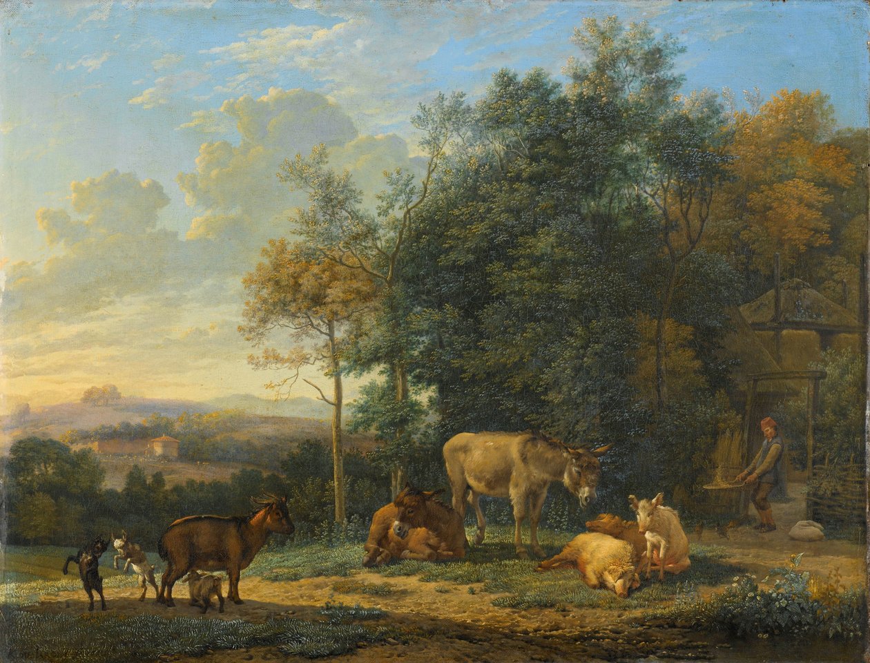 Táj két szamárral, kecskével és disznóval Táj két szamárral, kecskével és disznóval alkotó: Karel Du Jardin