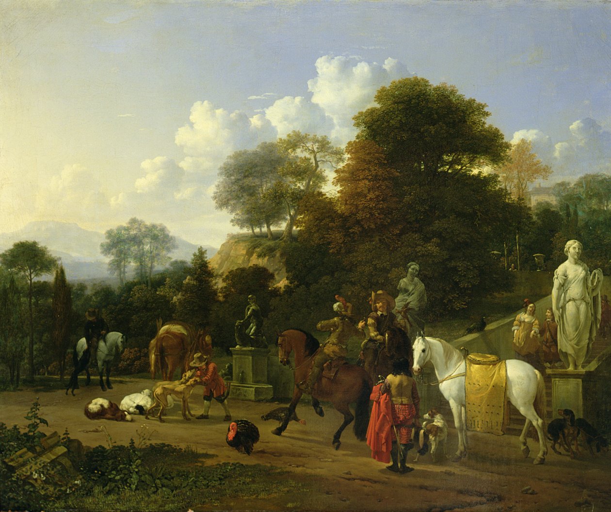 A vadászat után, 1664 alkotó: Karel Dujardin