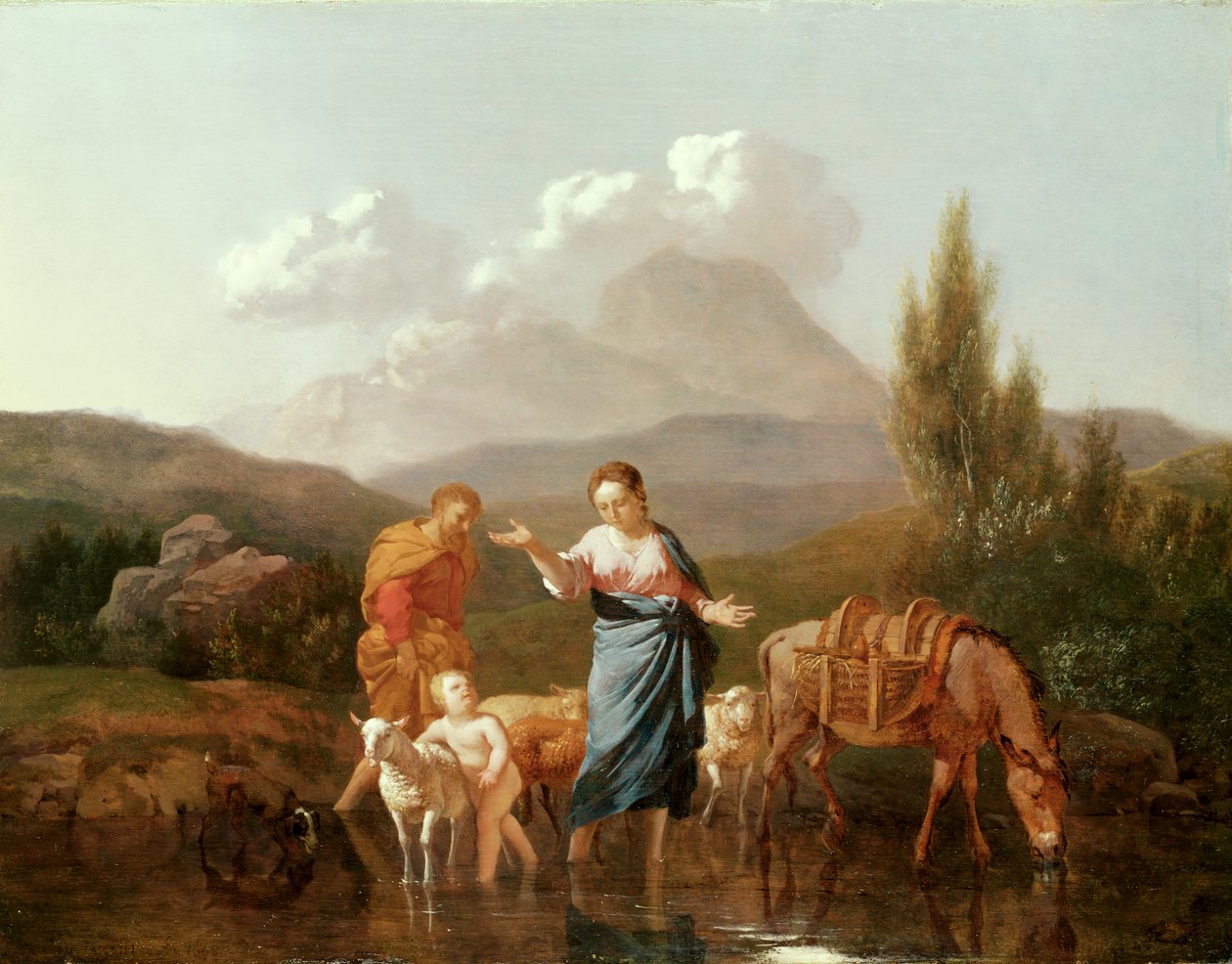 Szent család a pataknál alkotó: Karel Dujardin