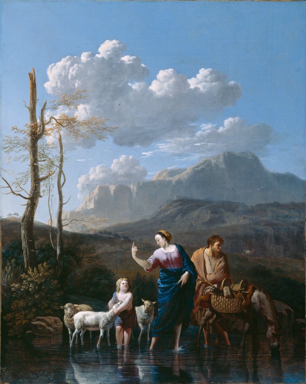 A Szent Család hazatérés Egyiptomból alkotó: Karel Dujardin