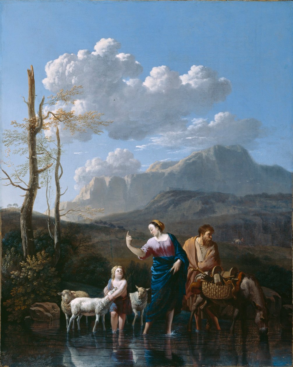 A Szent Család visszatérése Egyiptomból alkotó: Karel Dujardin