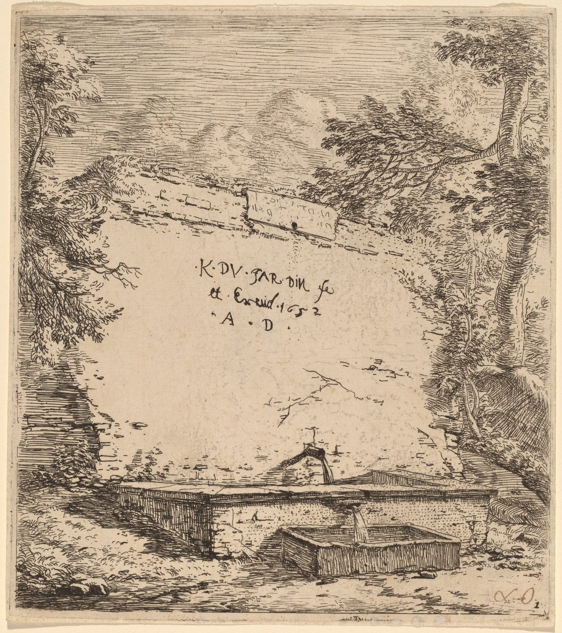 Címlap szökőkúttal alkotó: Karel Dujardin