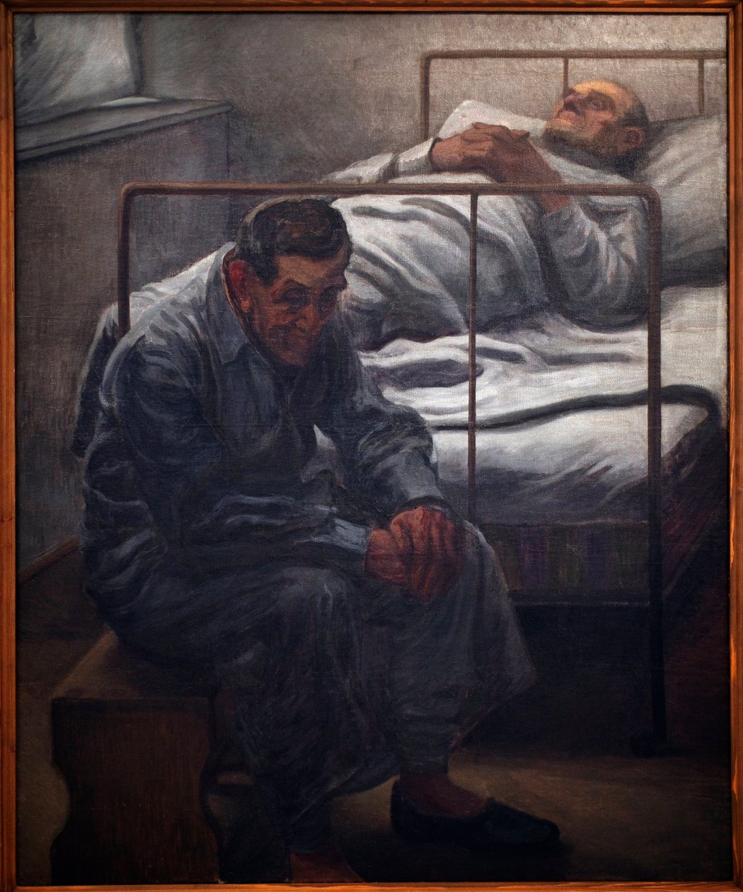 Kórház. Karel Myslbek (1874-1915) festménye, Olaj, vászon 1910. Cseh művészet 20. század. Veletrzni palota (Vásári Palota), Prága (Cseh Köztársaság). alkotó: Karel Myslbek