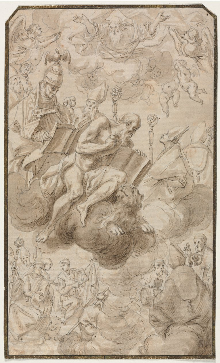 Szent Jeromos mennybemenetele, 1600-as évek. alkotó: Karel Škréta