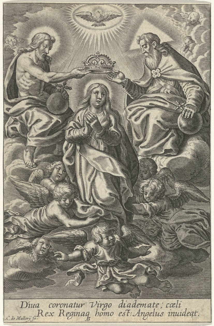 Mária koronázása alkotó: Karel van Mallery