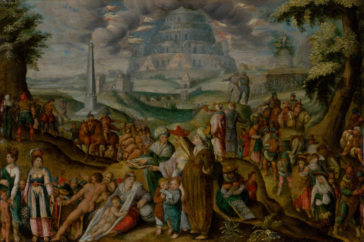 A nyelvek zűrzavara, 1600-as évek. alkotó: Karel van Mander the Elder