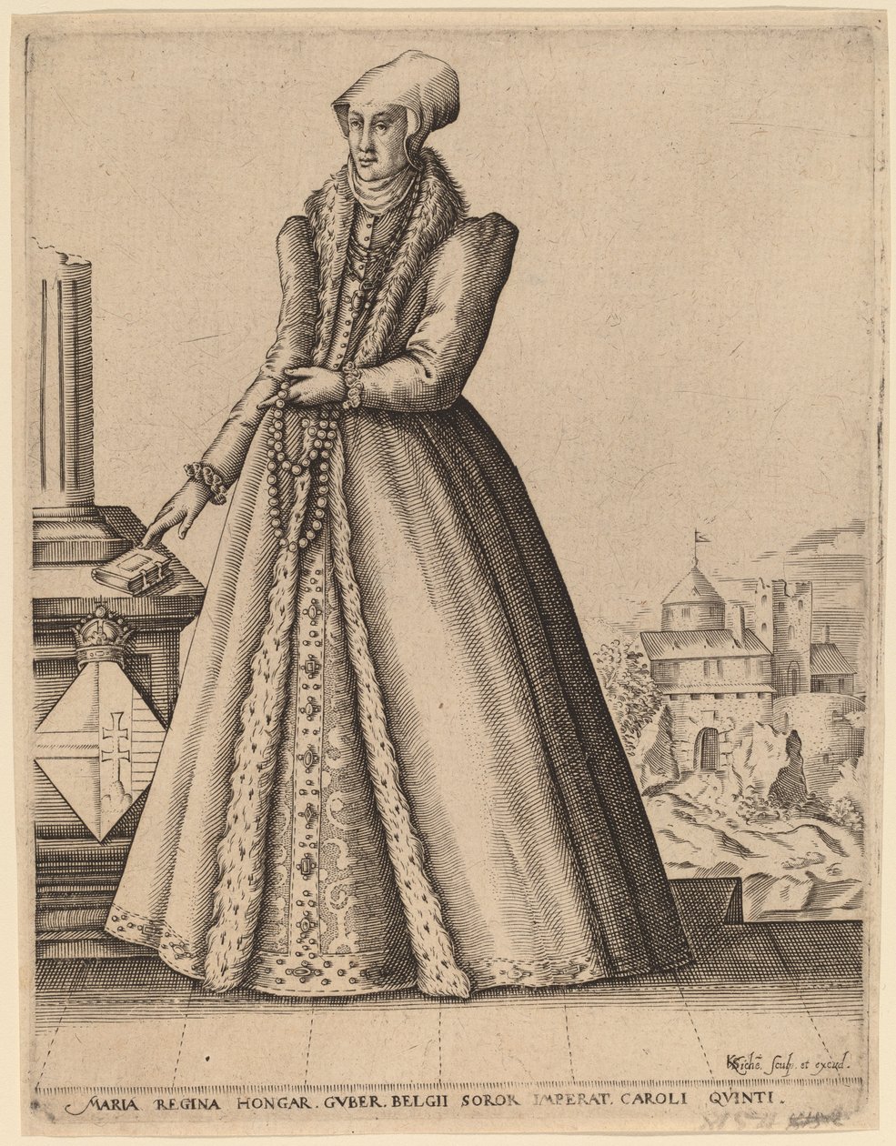 Mária, Magyarország királynője alkotó: Karel van Sichem after Christoffel