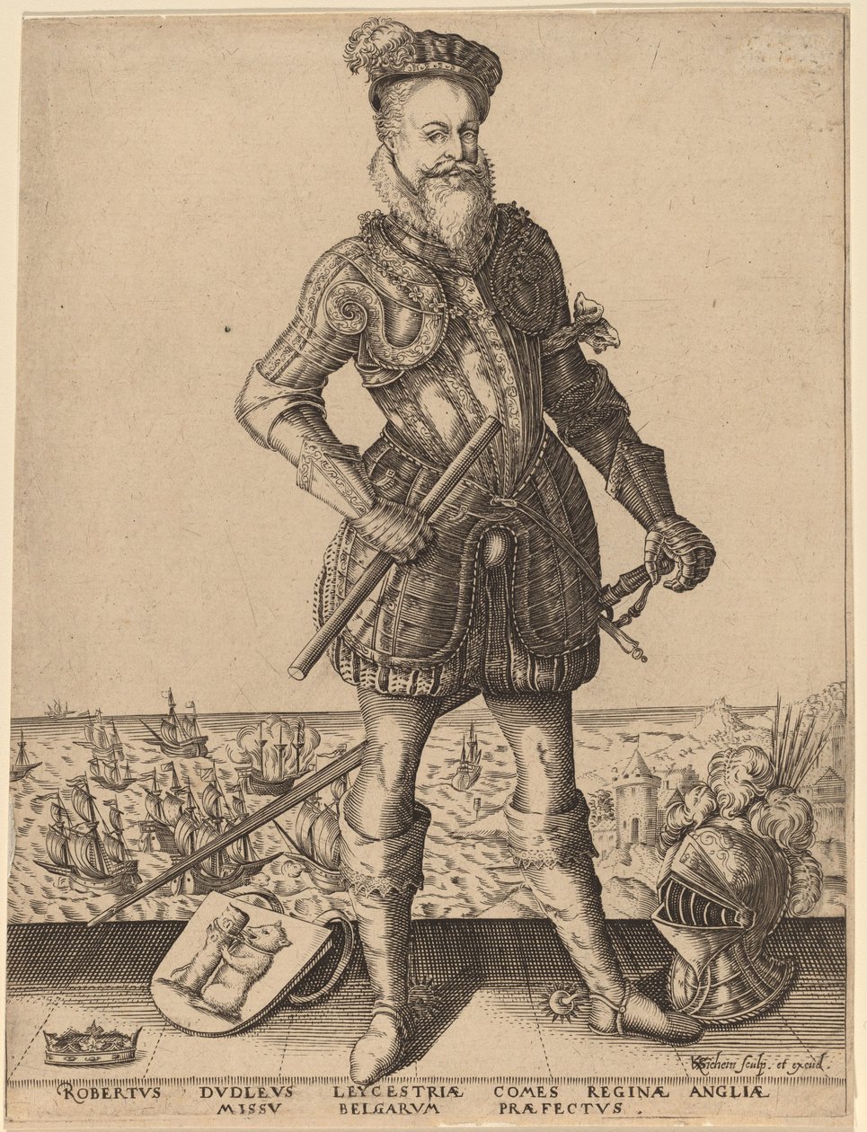 Robert Dudley, Leicester grófja alkotó: Karel van Sichem after Christoffel
