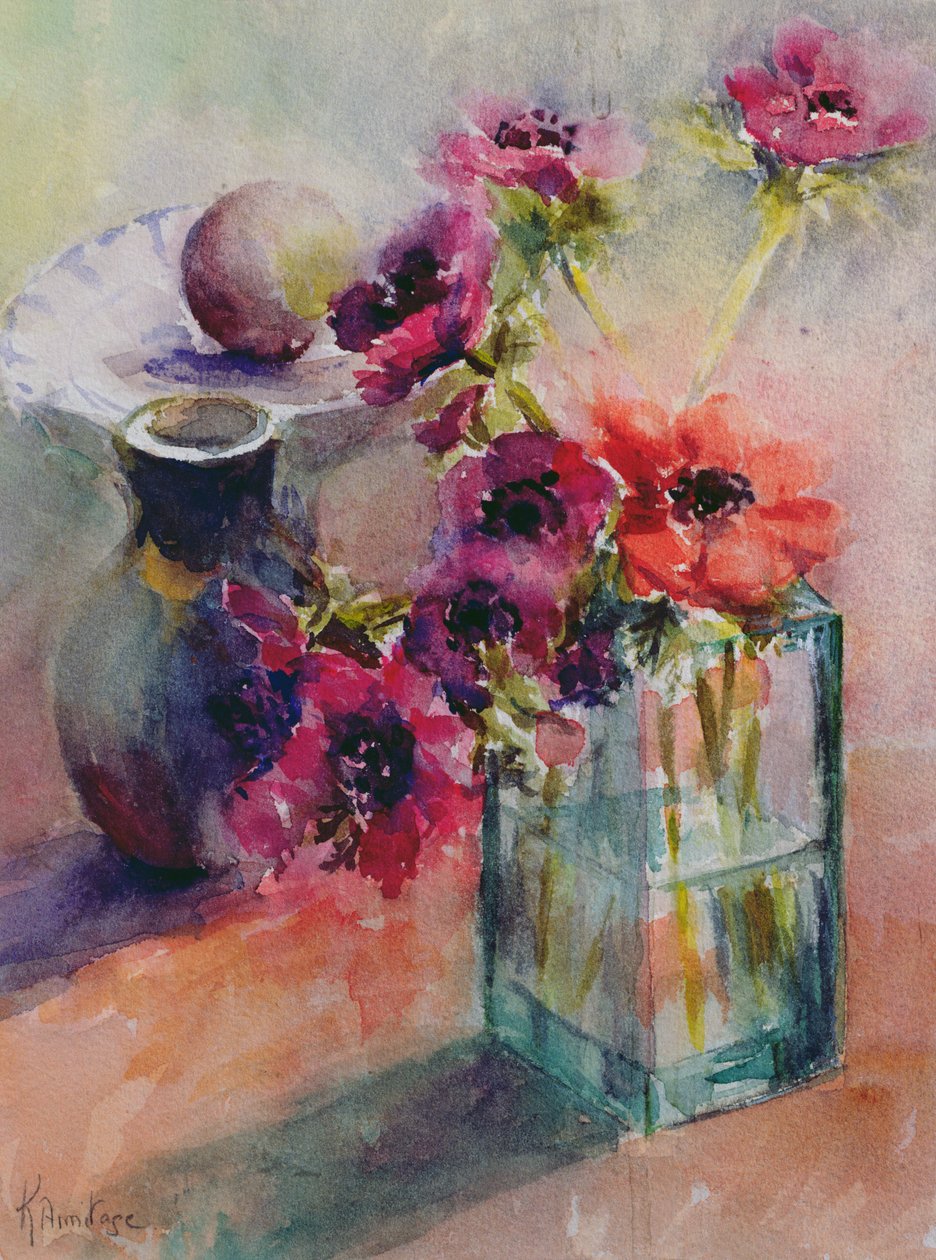 Kökörcsin zöld üvegvázában, 2002 alkotó: Karen Armitage