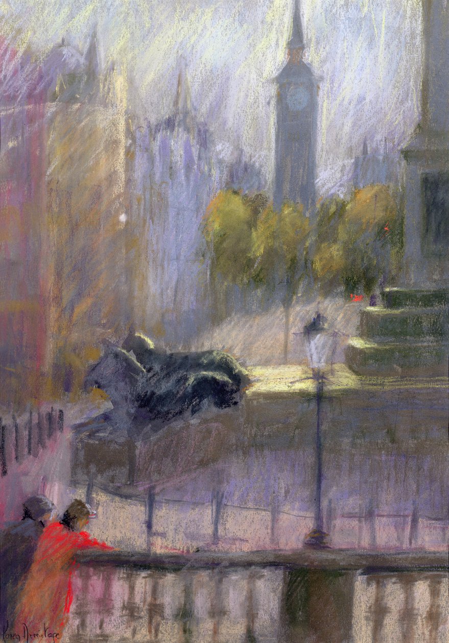 Trafalgar tér (pasztell papíron) alkotó: Karen Armitage