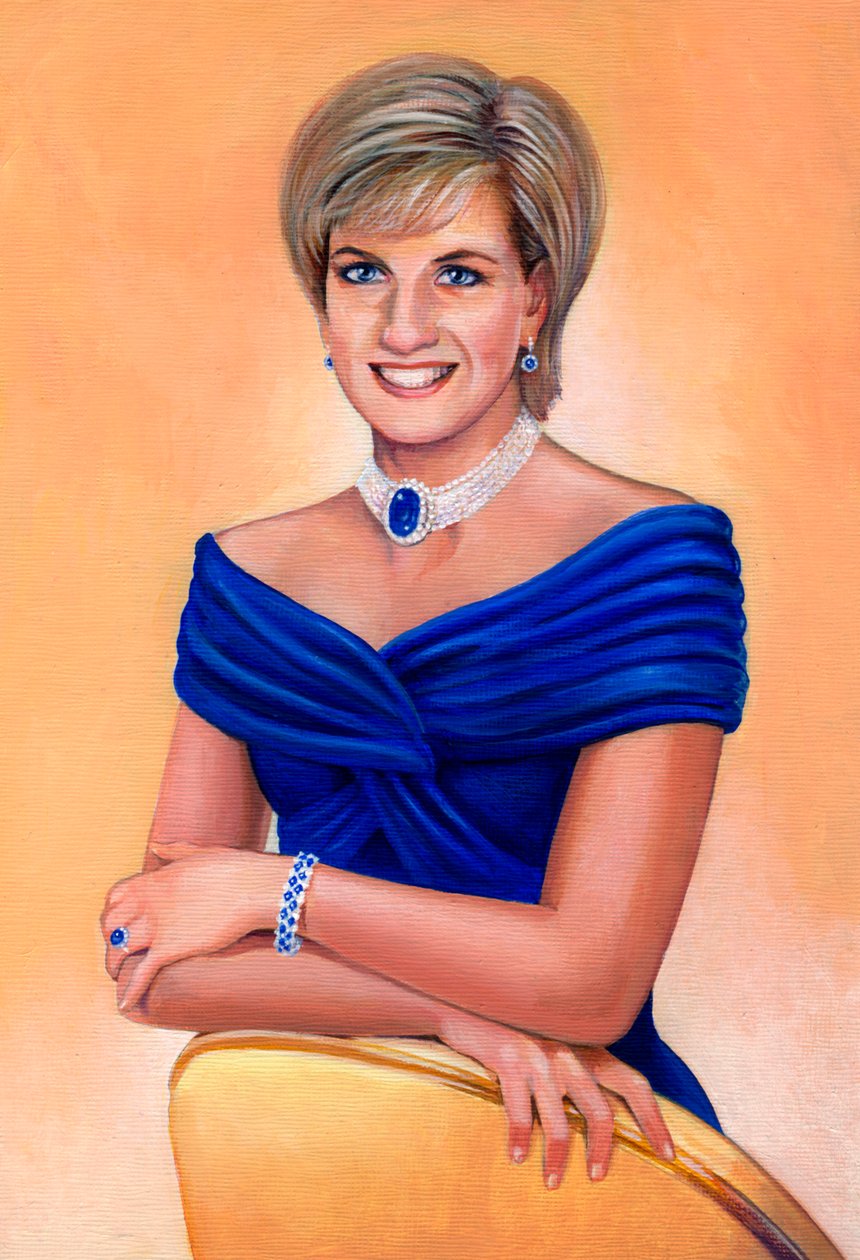Ő Királyi Fensége A walesi hercegnő, Diana Frances, született Spencer, 1961-1997, 2013. alkotó: Karen Humpage