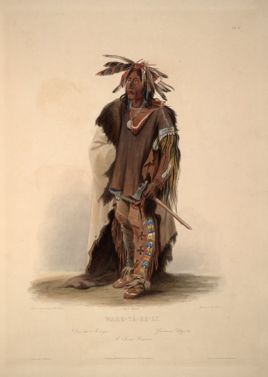 Sioux harcos alkotó: Karl Bodmer