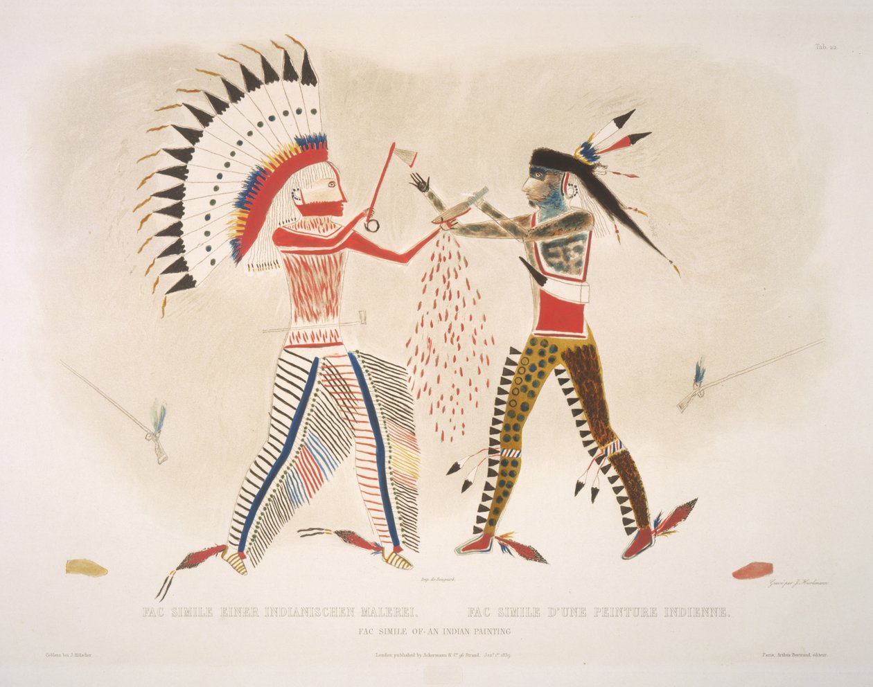 Egy indiai festmény fakszimile alkotó: Karl Bodmer