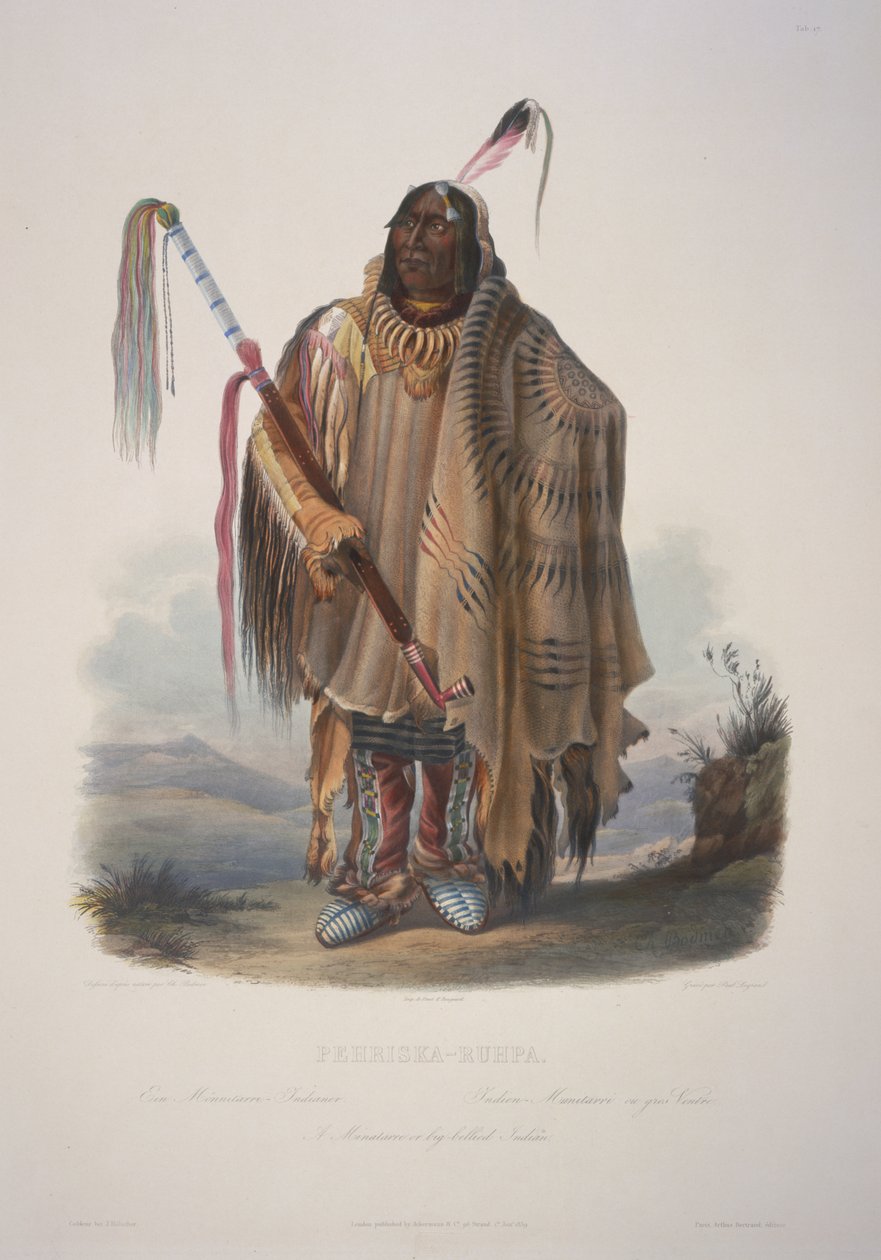 Pehriska-Ruhpa, Minatarree vagy nagyhasú indián alkotó: Karl Bodmer