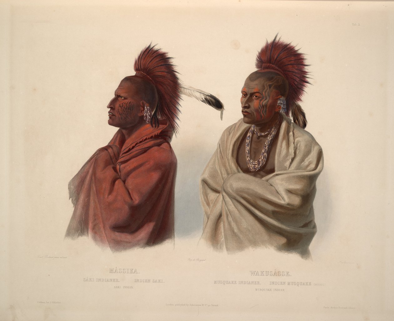 Saki indiai és Musquake indiai alkotó: Karl Bodmer