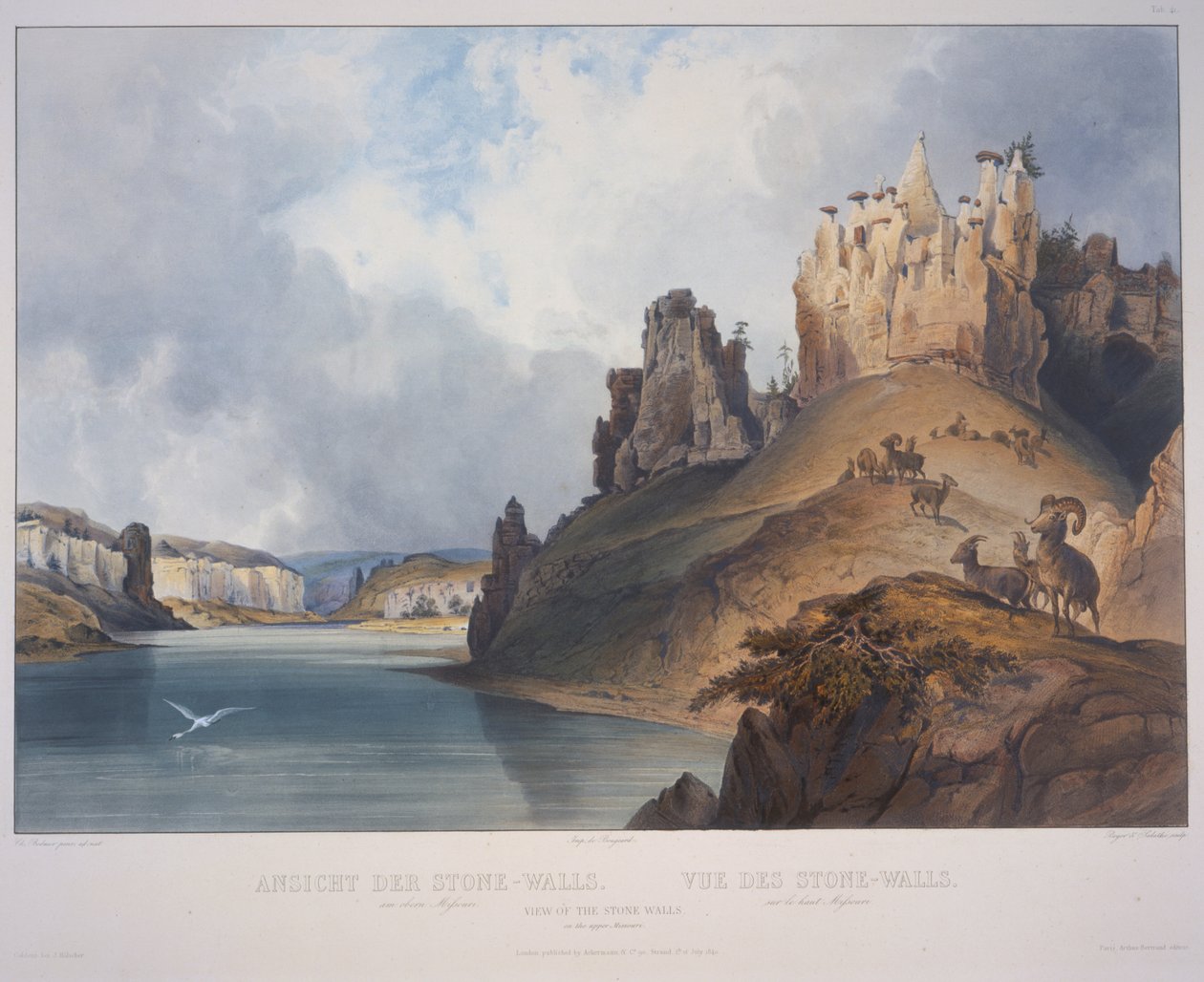 Kilátás a kőfalakra alkotó: Karl Bodmer