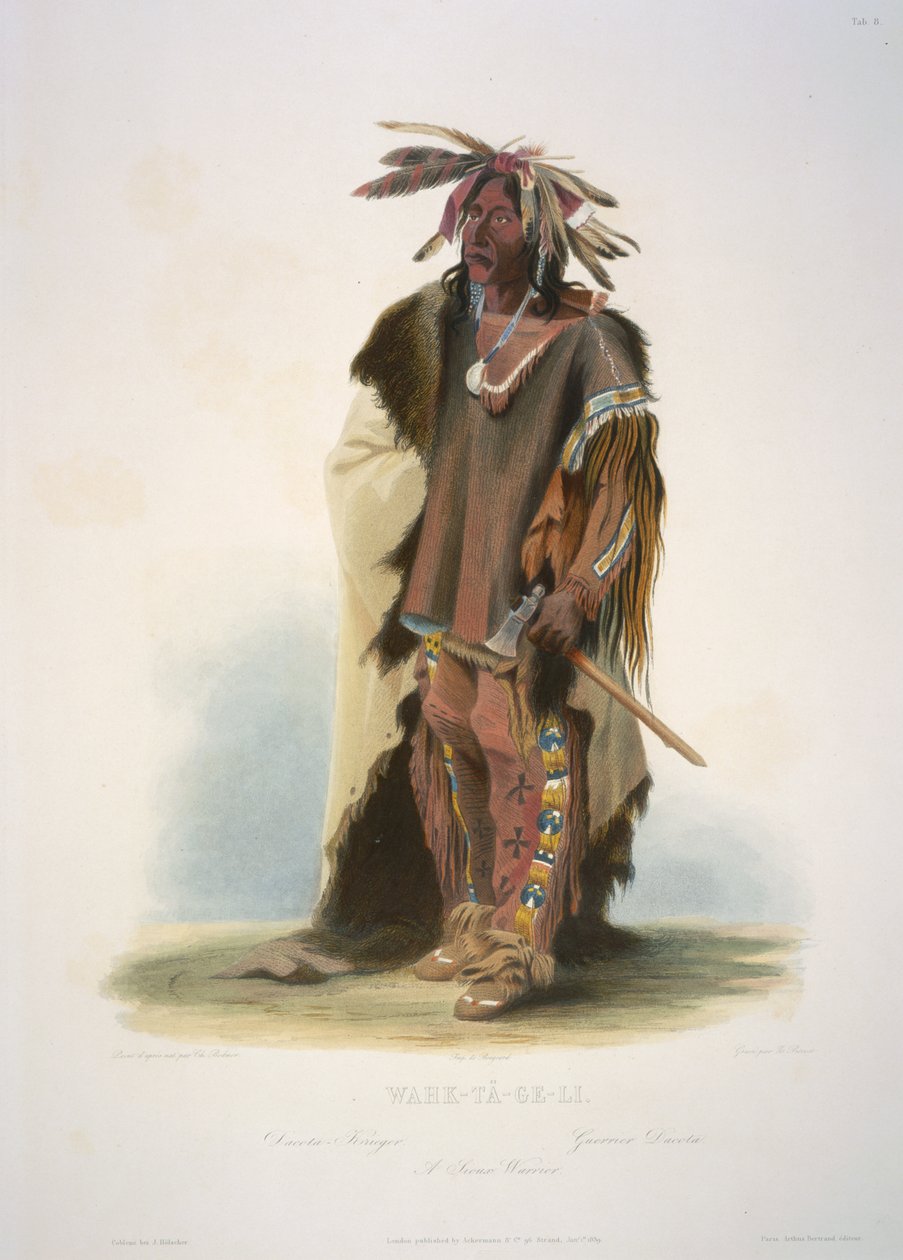Wahk-ta-Ge-Li. Egy sziú harcos alkotó: Karl Bodmer