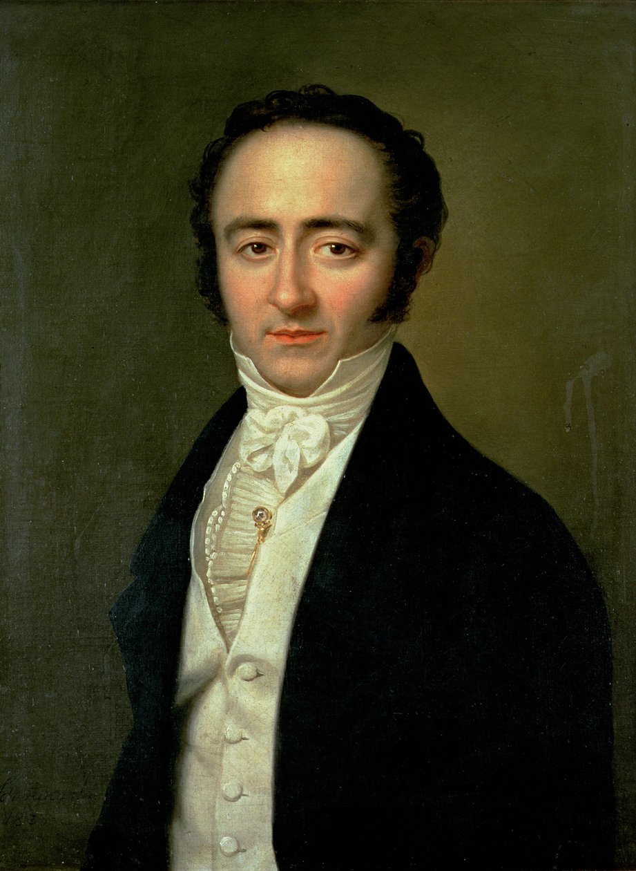 Franz Xaver Mozart (1791-1844), későbbi nevén Wolfgang Amadeus, Wolfgang Amadeus Mozart (1756-91) kisebbik fia, 1825. alkotó: Karl Gottlieb Schweikert