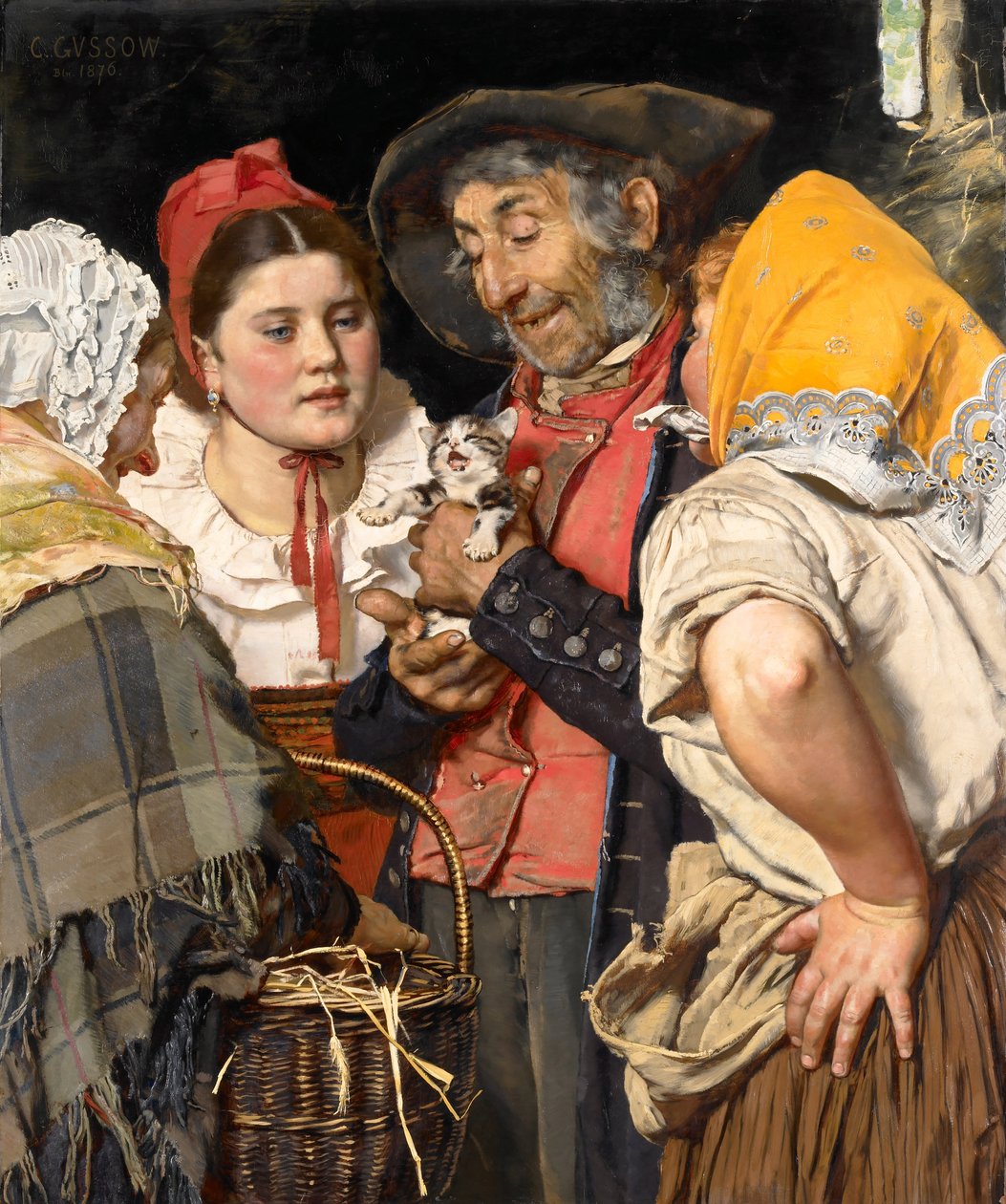 Old Mans Treasure (A cica) alkotó: Karl Gussow