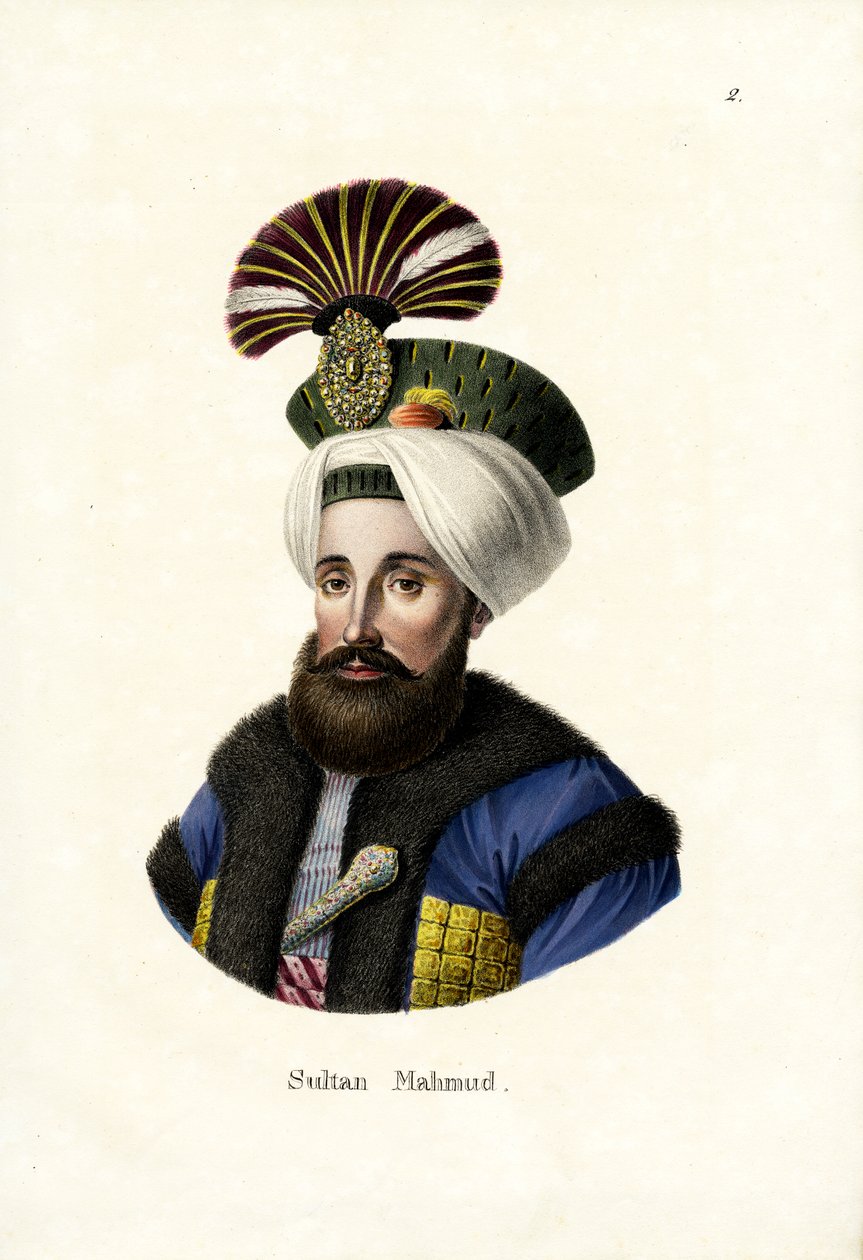 Ii. Mahmud szultán (1784-1839), 1824 alkotó: Karl Joseph Brodtmann
