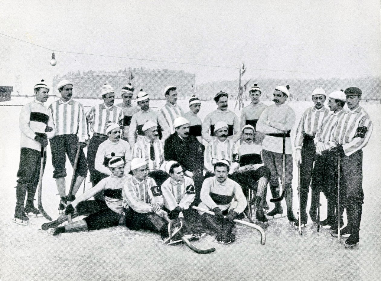Jégkorongcsapat Szentpéterváron, 1900-as évek alkotó: Karl Karlovich Bulla