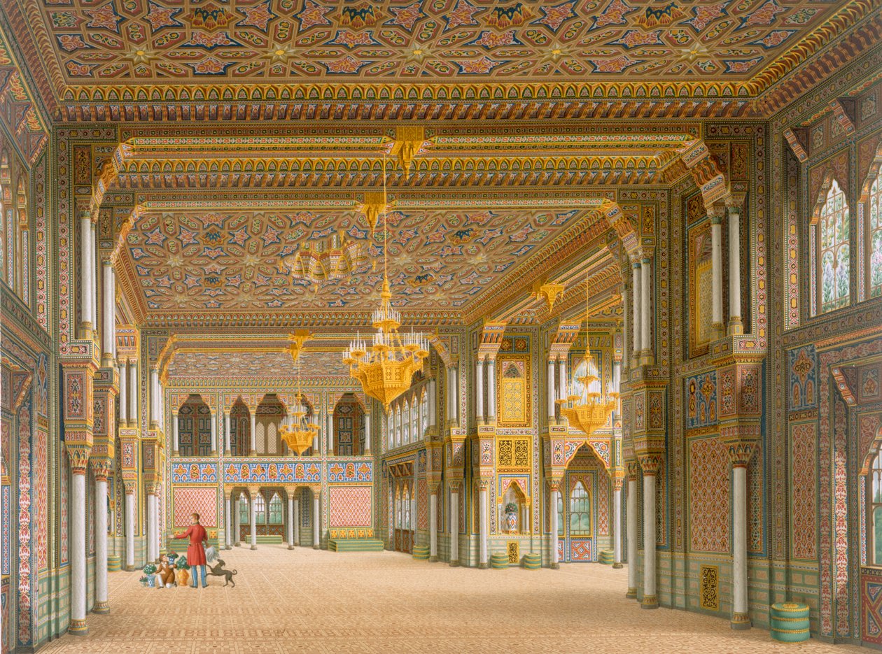A Wilhelma belső terének terve, 1837 alkotó: Karl Ludwig Wilhelm Zanth
