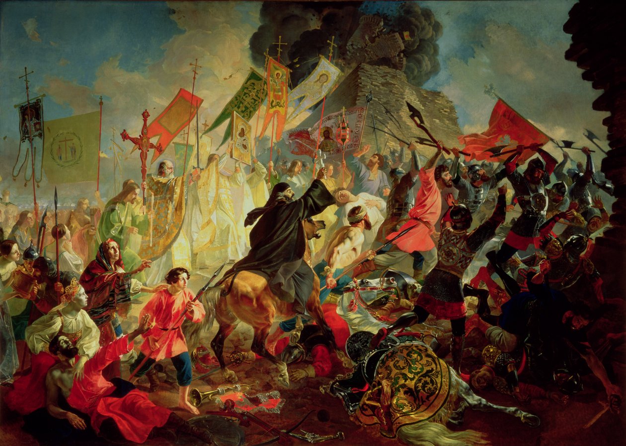 IV. Bator István király ostromolja Pszkovot 1581-ben alkotó: Karl Pavlovich Bryullov