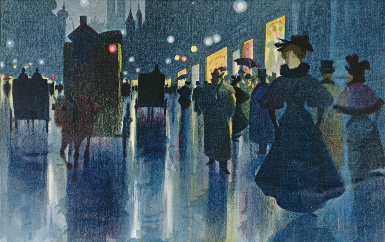 München utca éjjel alkotó: Karl Vetter