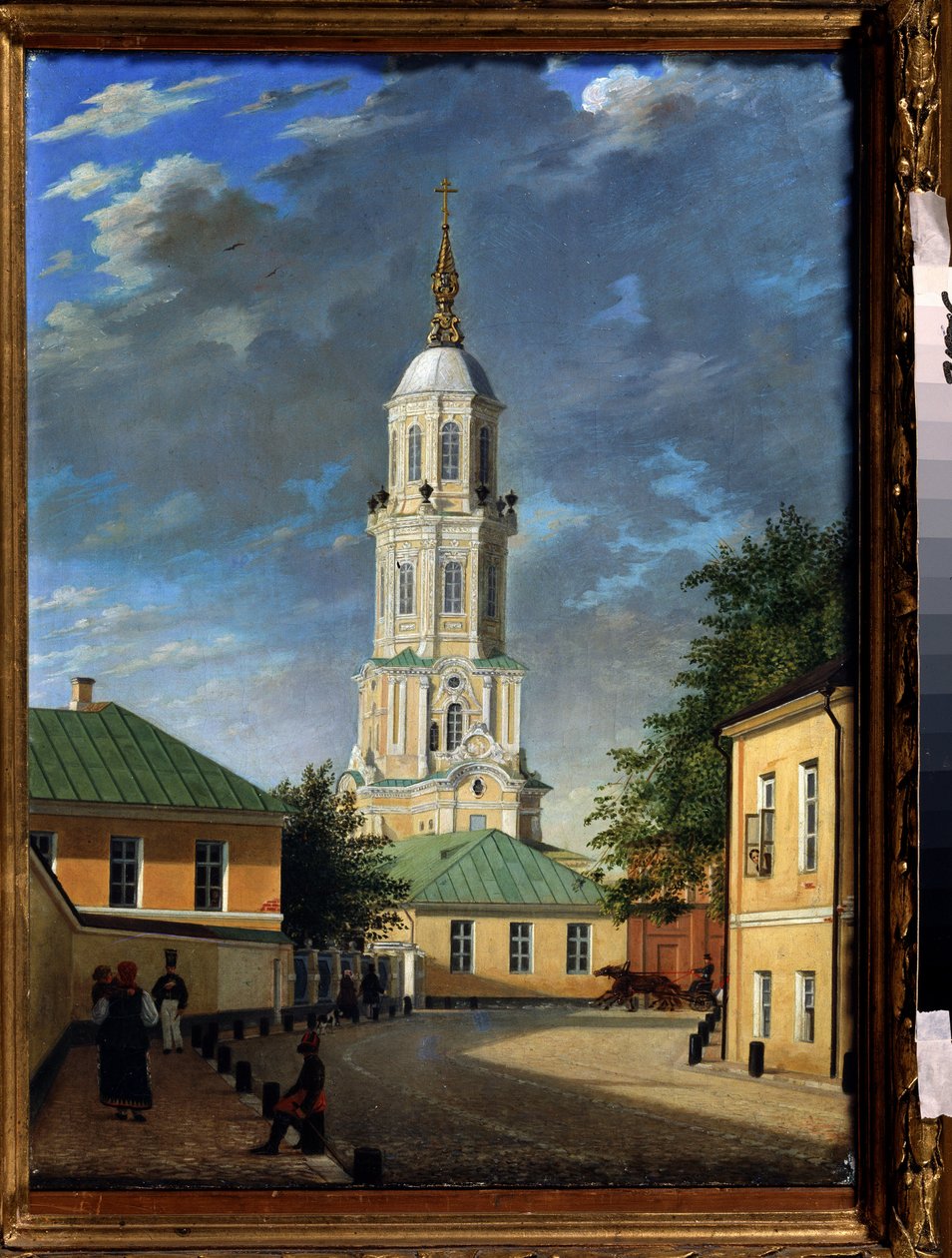 Krivokolenny pereulok a Moscou (Krivokolenny pereulok Moszkvában). Peinture de Karl Petrovich Bodri (1812-1894). Huile sur toile, 55,3 x 39,7 cm alkotó: Karl Fridrikh Petrovich Bodri