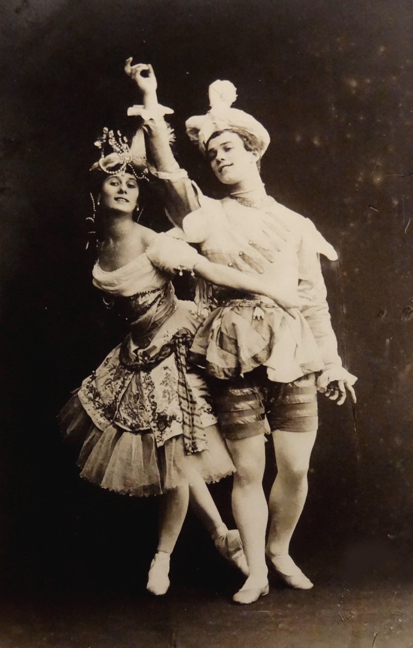Anna Pavlova és Vaslav Nijinsky Nikolai Tcherepnin Le Pavillon dArmide című balettjében, 1907 alkotó: Karl August Fischer