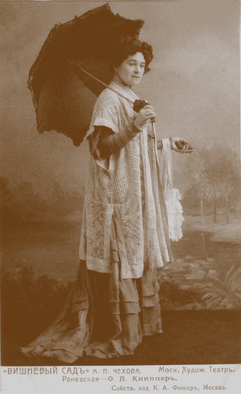 Olga Leonardovna Knipper-Chekhova ász, Ranevskaya yn Tae Cherry Orchard alkotó: Karl August Fischer
