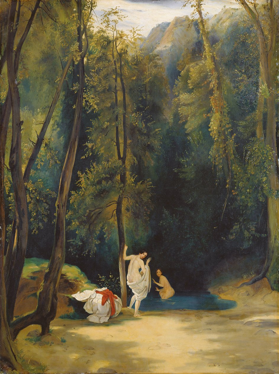 A Terni parkban fürdőző nők, 1828-29 (olaj, vászon) alkotó: Karl Blechen